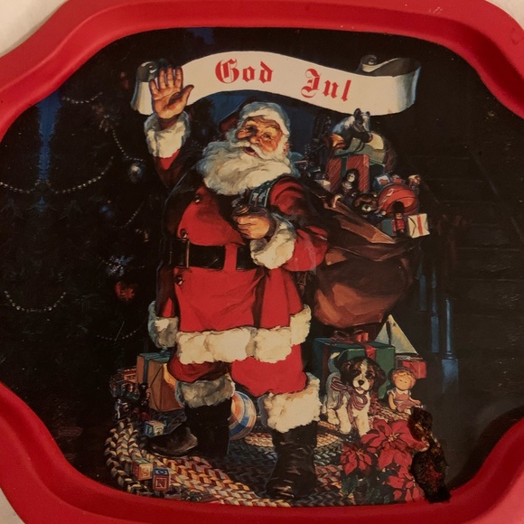 Swedish Small Christmas Metal Tray / God Jul Tray. - Picture 13 of 13